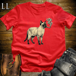 Vintage Cigar Siamese Cat T-Shirt Red | Cigar Siamese Cat Tee