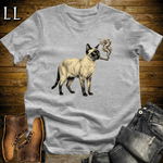 Vintage Cigar Siamese Cat T-Shirt Sport Grey | Cigar Siamese Cat Tee
