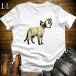 Vintage Cigar Siamese Cat T-Shirt White | Cigar Siamese Cat Tee