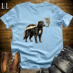 Vintage Cigar Skunk T-Shirt Light Blue | Cigar Skunk Animal Tee