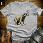 Vintage Cigar Sloth T-Shirt Sport Grey | Animal Graphic Tee