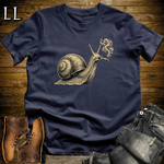 Vintage Cigar Snail T-Shirt Navy | Funny Animal Tee