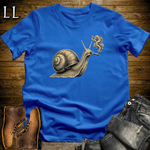 Vintage Cigar Snail T-Shirt Royal | Funny Animal Tee
