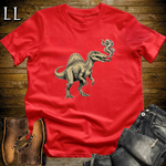 Vintage Cigar Spinosaurus T-Shirt Red | Dinosaur Cigar Gift Tee