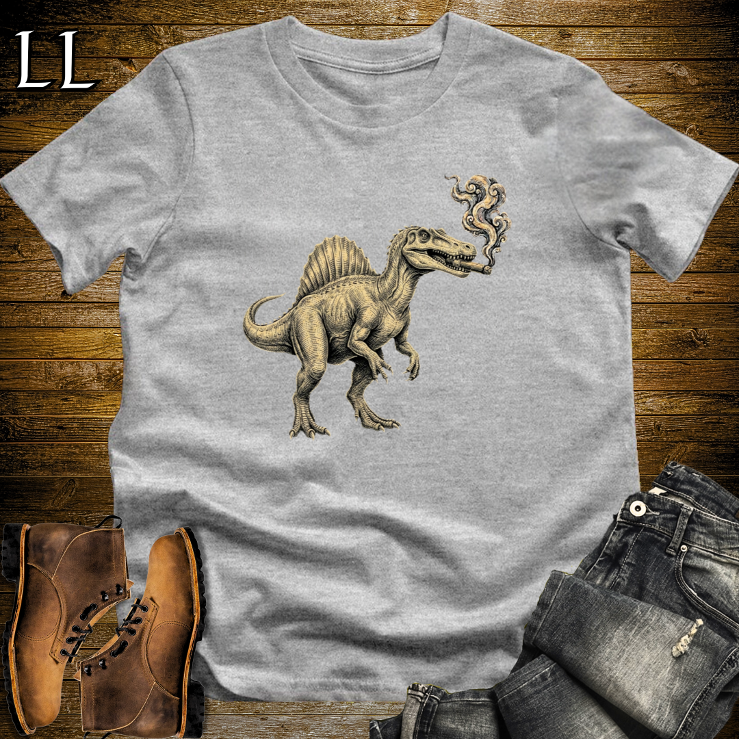 Vintage Cigar Spinosaurus T-Shirt Sport Grey | Dinosaur Cigar Gift Tee