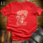 Vintage Cigar Squirrel T-Shirt Red | Animal Lover Gift Tee