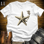 Vintage Cigar Starfish T-Shirt White | Animal Lover Gift Tee