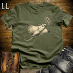 Vintage Cigar Stingray T-Shirt Military Green | Animal Graphic Tee