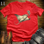 Vintage Cigar Stingray T-Shirt Red | Animal Graphic Tee