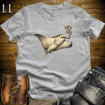 Vintage Cigar Stingray T-Shirt Sport Grey | Animal Graphic Tee