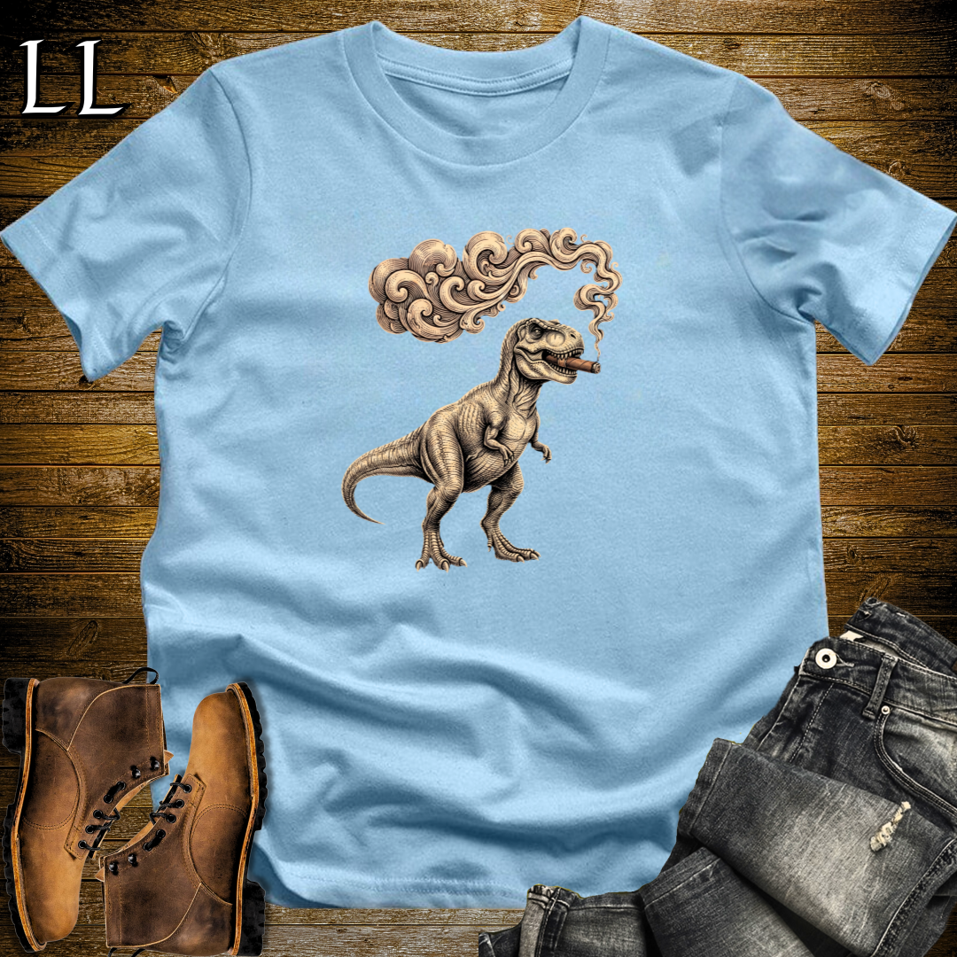 Vintage Cigar T-Rex T-Shirt Light Blue | Cigar T-Rex Tee