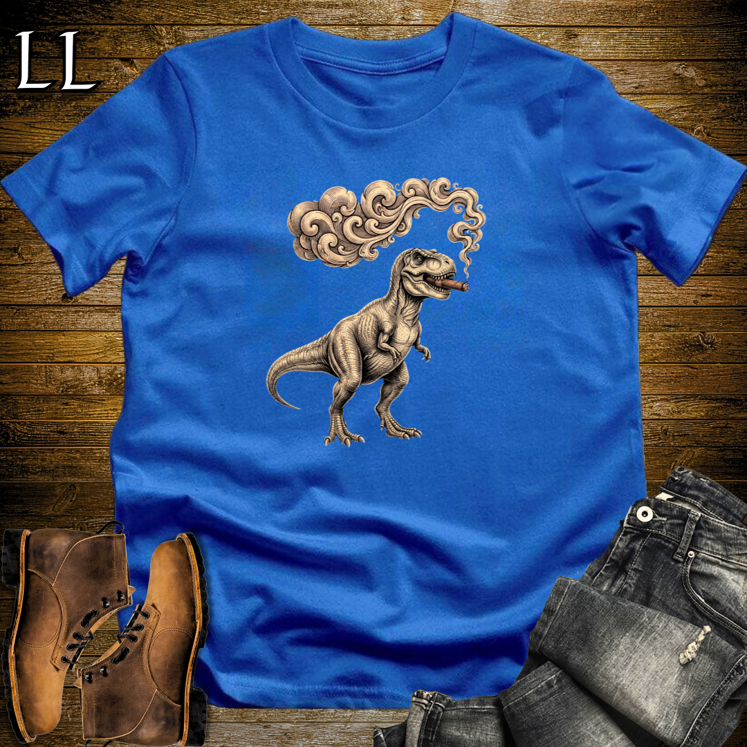 Vintage Cigar T-Rex T-Shirt Royal Blue | Cigar T-Rex Tee