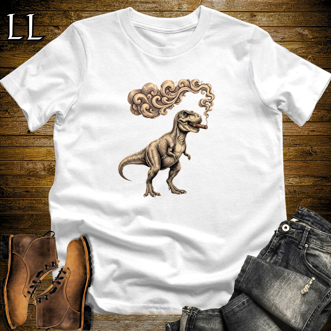 Vintage Cigar T-Rex T-Shirt White | Cigar T-Rex Tee