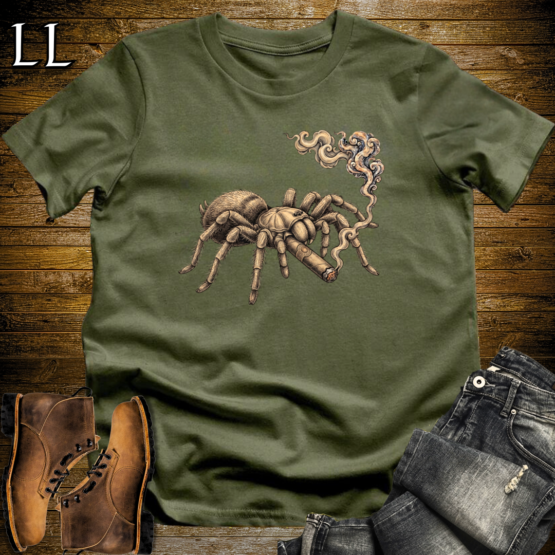 Vintage Cigar Tarantula T-Shirt Military Green | Cigar Tarantula Animal Tee