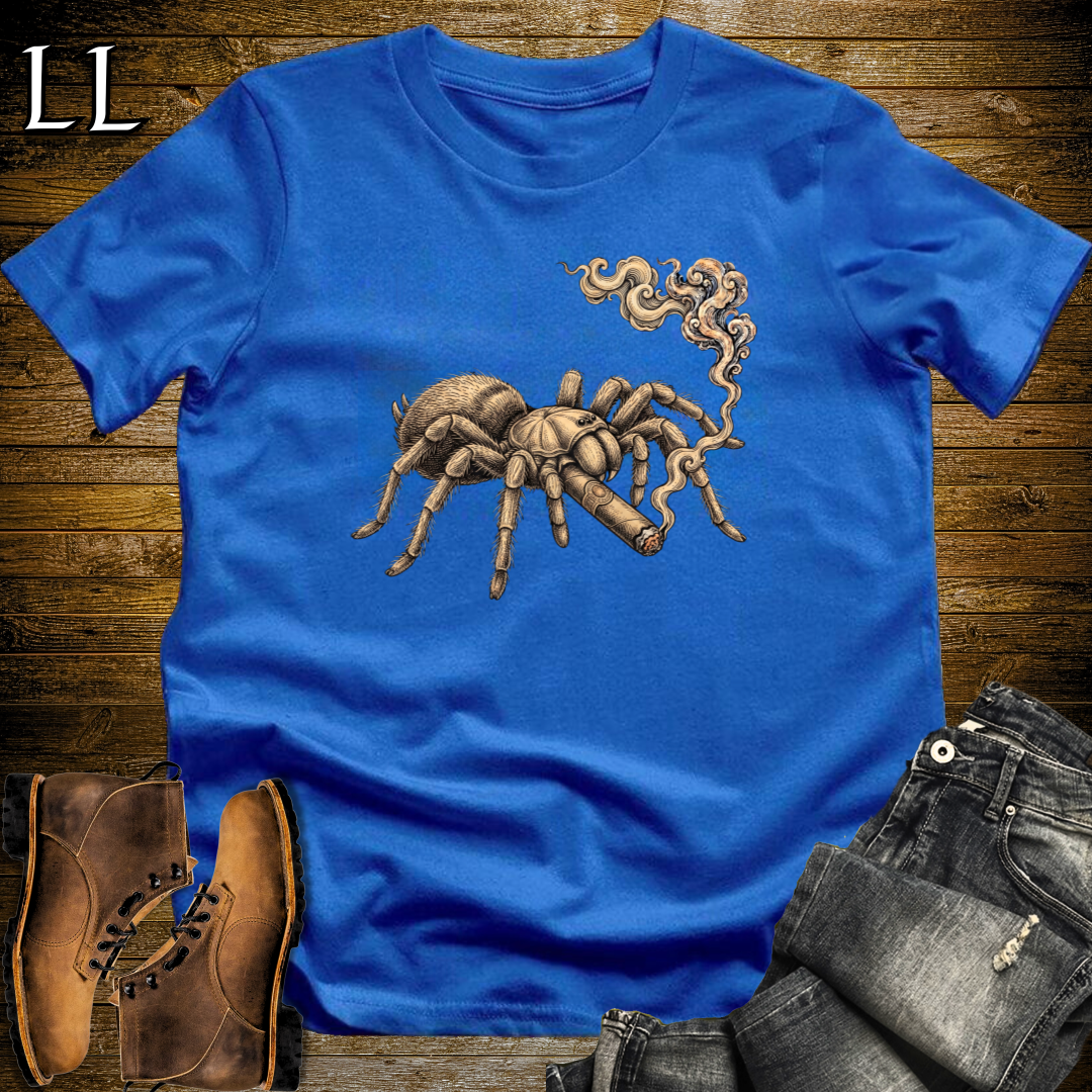 Vintage Cigar Tarantula T-Shirt Royal Blue | Cigar Tarantula Animal Tee
