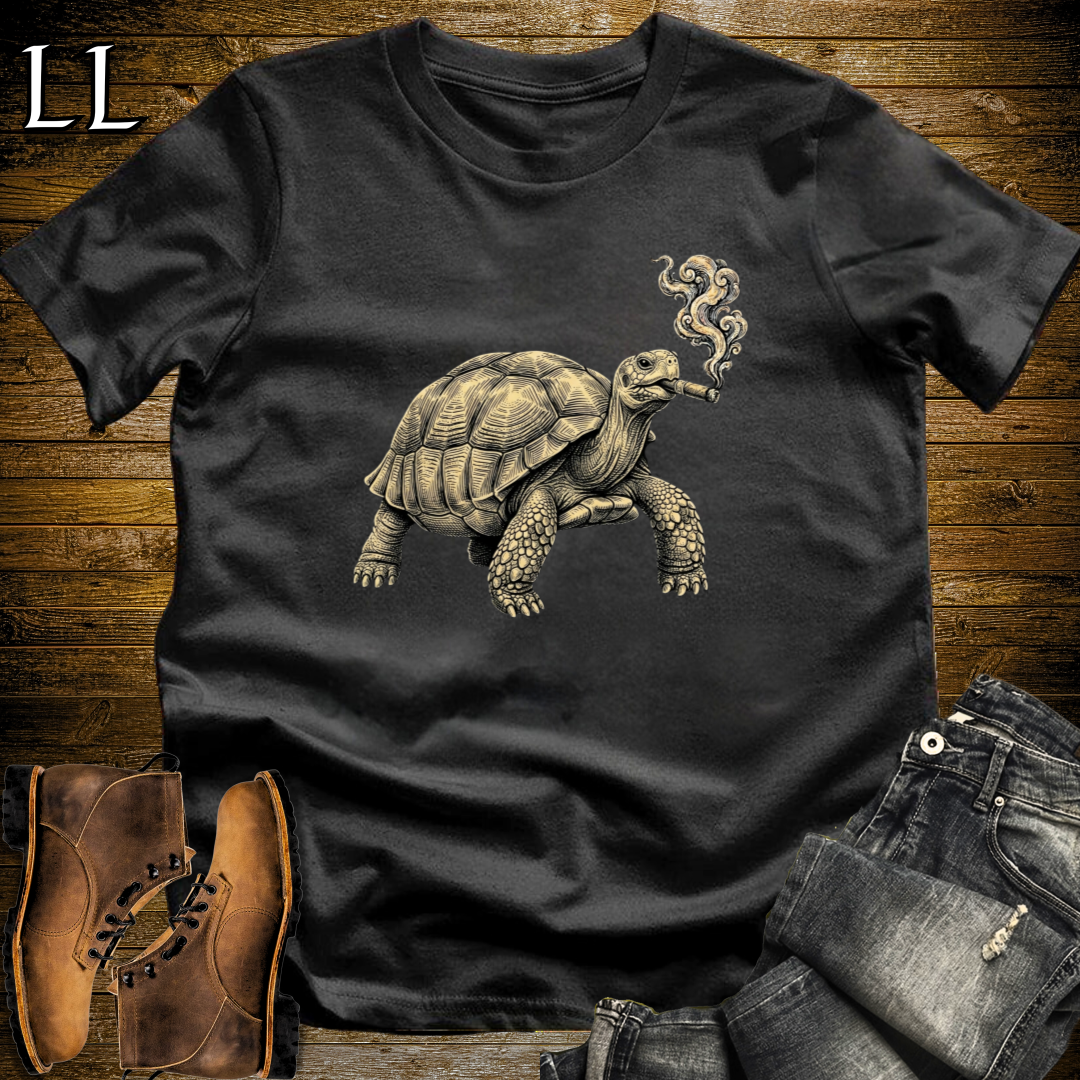 Vintage Cigar Tortoise T-Shirt Black | Cigar Tortoise Graphic Tee
