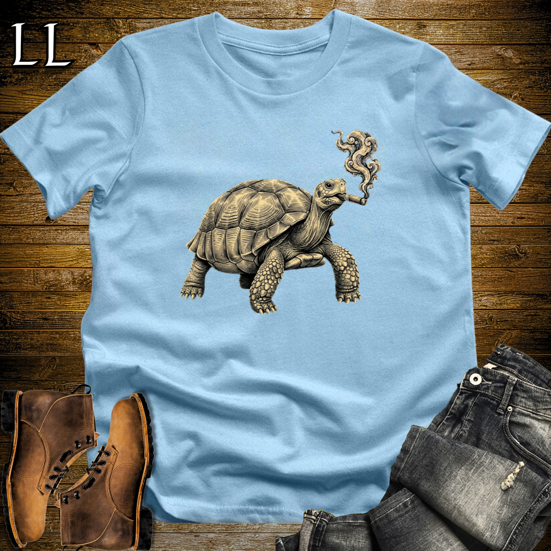 Vintage Cigar Tortoise T-Shirt Light Blue | Cigar Tortoise Graphic Tee