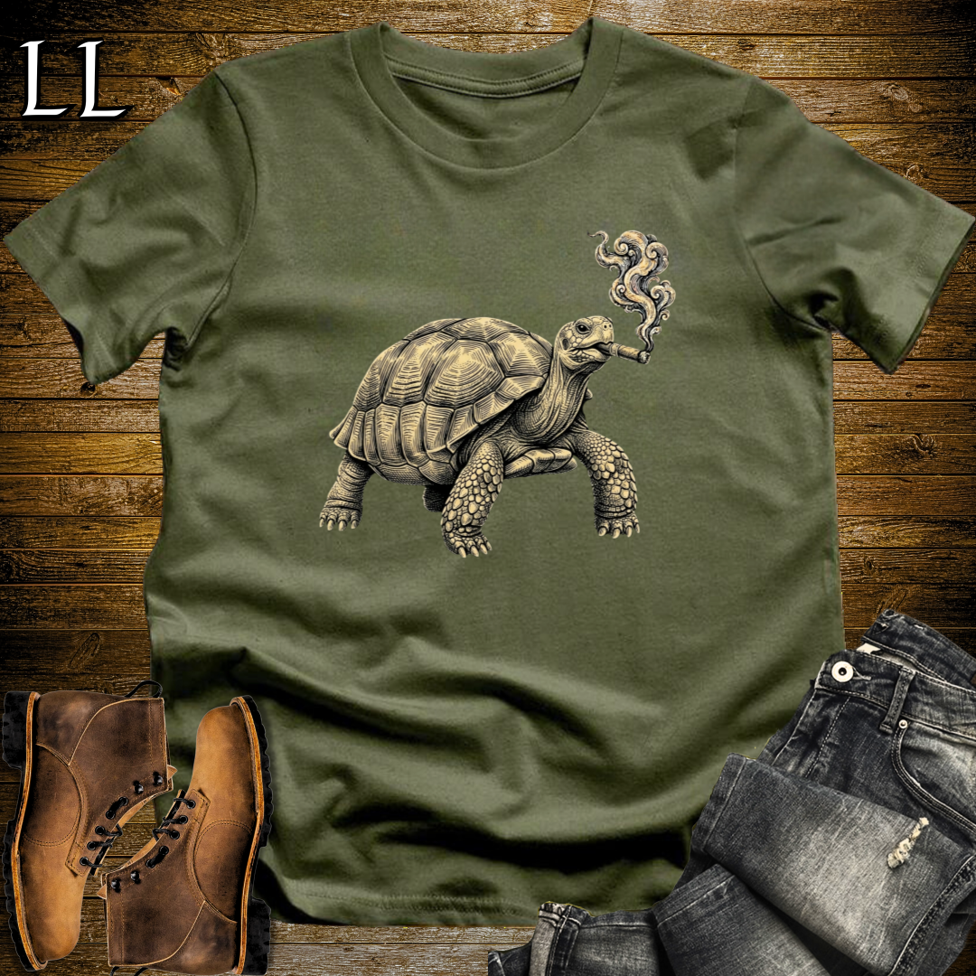 Vintage Cigar Tortoise T-Shirt Military Green | Cigar Tortoise Graphic Tee