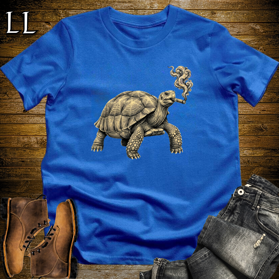 Vintage Cigar Tortoise T-Shirt Royal Blue | Cigar Tortoise Graphic Tee