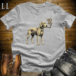Vintage Cigar Weimaraner T-Shirt Sport Grey | Dog Lover Gift Tee