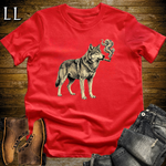 Vintage Cigar Wolf T-Shirt Red | Funny Animal Tee