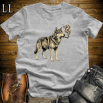 Vintage Cigar Wolf T-Shirt Sport Grey | Funny Animal Tee