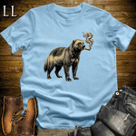Vintage Cigar Wolverine T-Shirt Light Blue | Funny Animal Tee