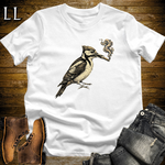 Vintage Cigar Woodpecker T-Shirt White | Funny Cigar Bird Tee