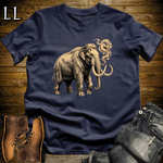 Vintage Cigar Woolly Mammoth T-Shirt Navy | Animal Graphic Tee