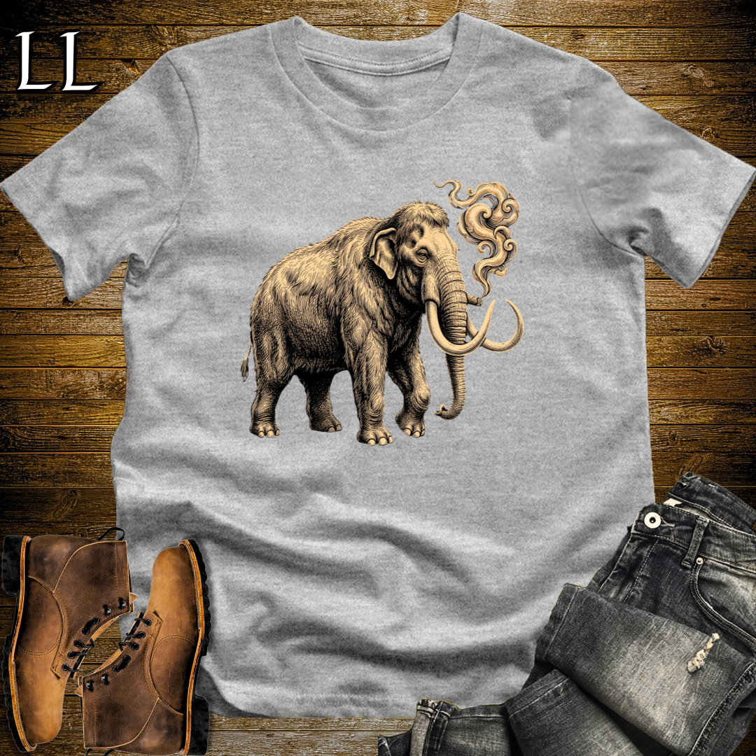 Vintage Cigar Woolly Mammoth T-Shirt Sport Grey | Animal Graphic Tee