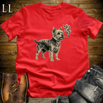 Vintage Cigar Yorkshire Terrier T-Shirt Red | Cigar Yorkie Graphic Tee