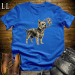 Vintage Cigar Yorkshire Terrier T-Shirt Royal Blue | Cigar Yorkie Graphic Tee