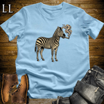 Vintage Cigar Zebra T-Shirt Light Blue | Funny Animal Tee