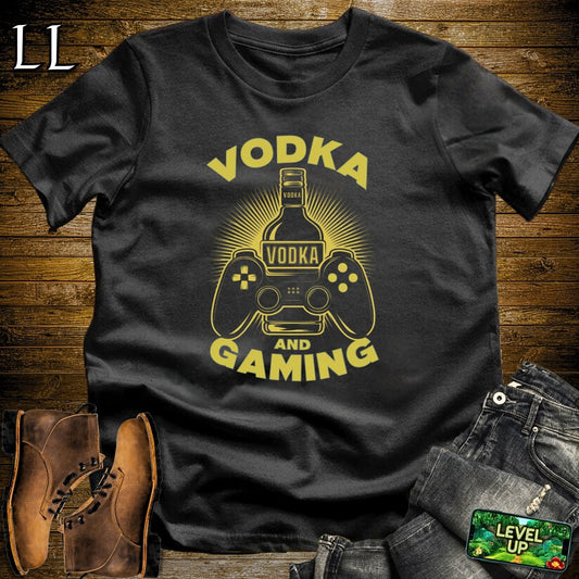 Vodka and Gaming Softstyle Tee - Black - LegacyLayers