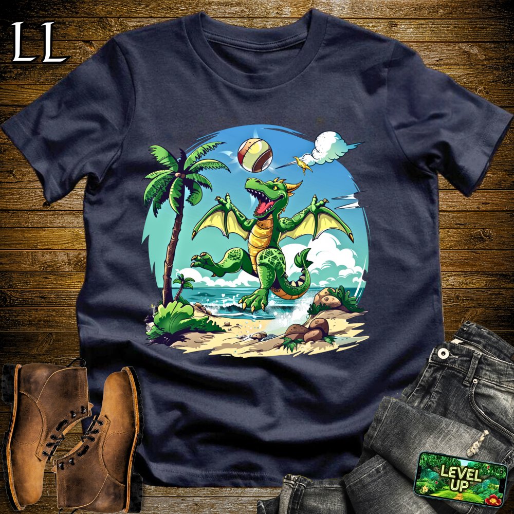 Volleyball Dragon Softstyle Tee - Navy - LegacyLayers