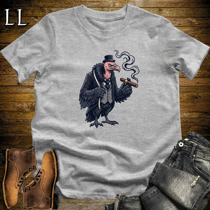 Vulture Mortician Cigar T-Shirt Sport Grey | Vulture Cigar Halloween Tee