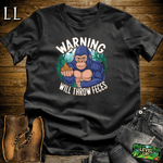 Warning Will Throw Feces Gorilla - Black - LegacyLayers