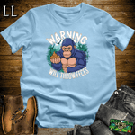 Warning Will Throw Feces Gorilla - Light Blue - LegacyLayers