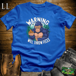 Warning Will Throw Feces Gorilla - Royal - LegacyLayers