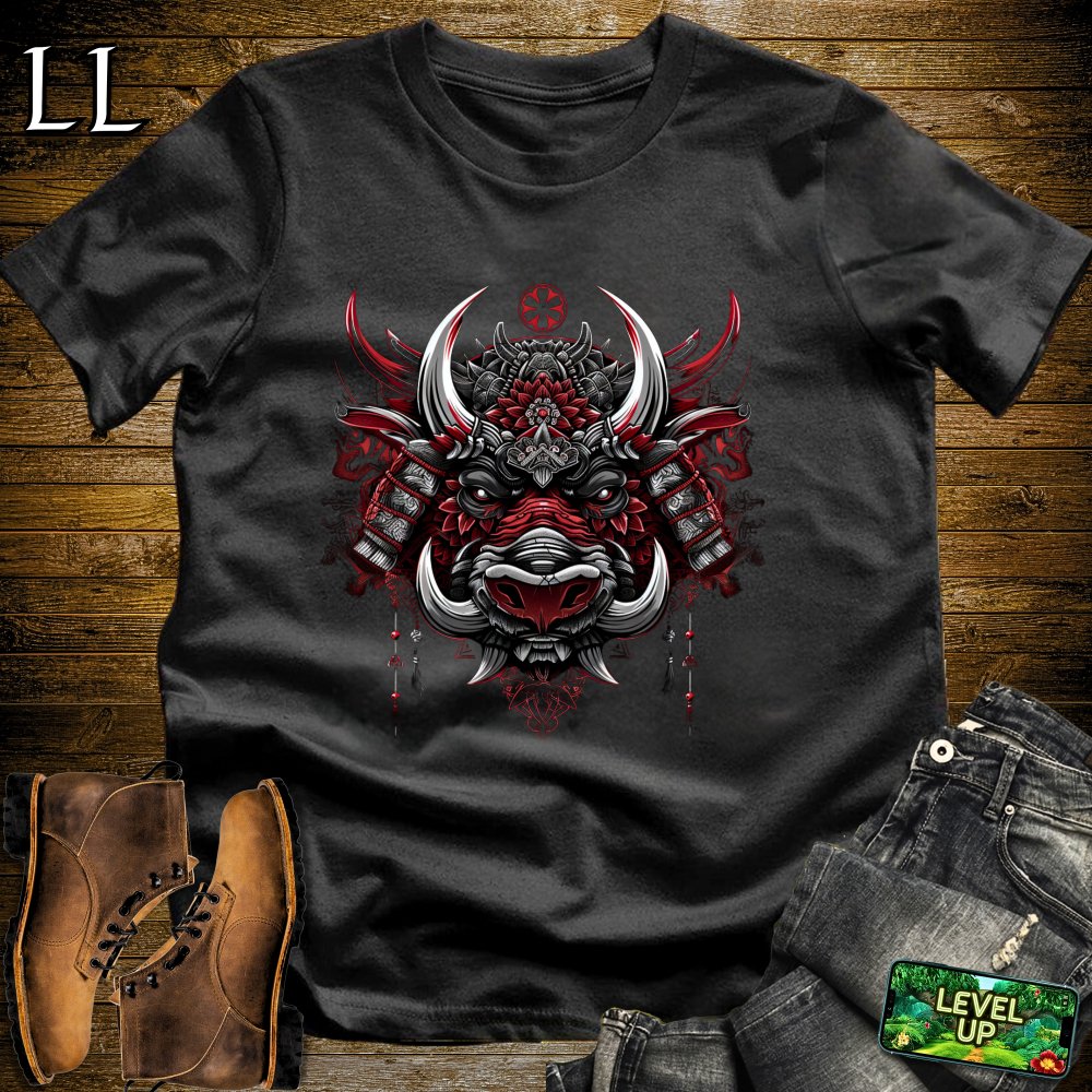 Warthog Samurai Softstyle Tee Black | Animal Warrior Tee