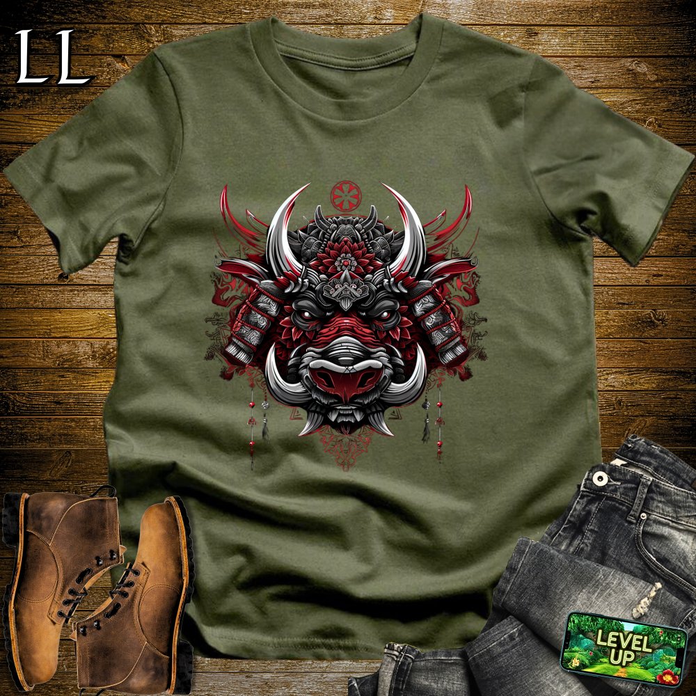 Warthog Samurai Softstyle Tee - Military Green - LegacyLayers