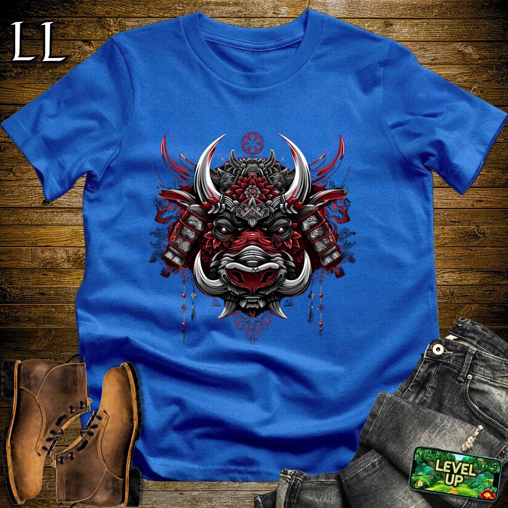 Warthog Samurai Softstyle Tee Royal | Animal Warrior Tee
