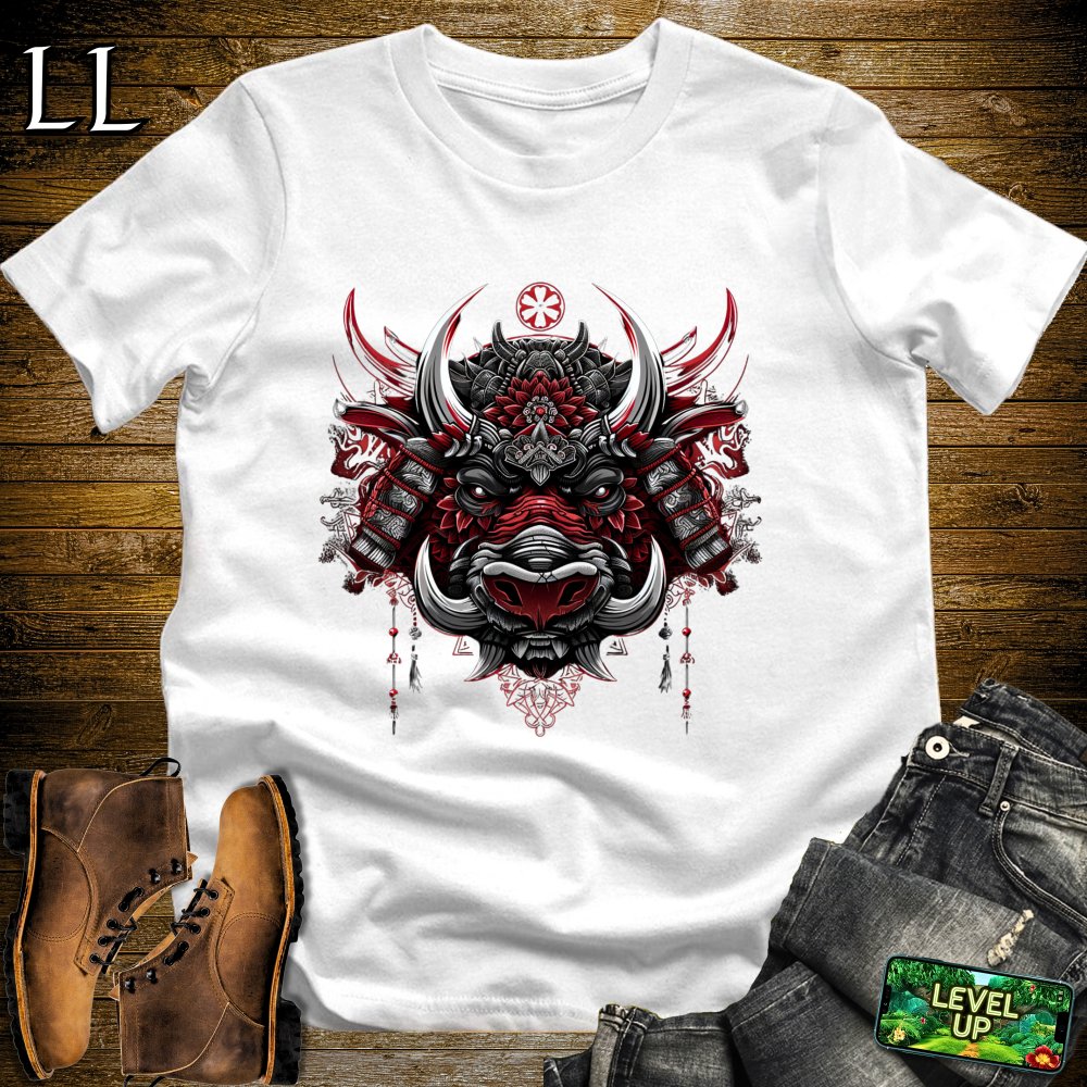 Warthog Samurai Softstyle Tee White | Animal Warrior Tee