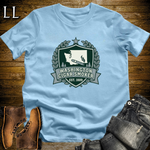 Washington Cigar Smoker Shield T-Shirt Light Blue | Washington Cigar Crest Gift Tee