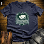 Washington Cigar Smoker Shield T-Shirt Navy | Washington Cigar Crest Gift Tee
