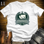 Washington Cigar Smoker Shield T-Shirt White | Washington Cigar Crest Gift Tee