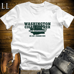 Washington Cigar Smoker T-Shirt White | Washington Cigar Lover Gift Tee