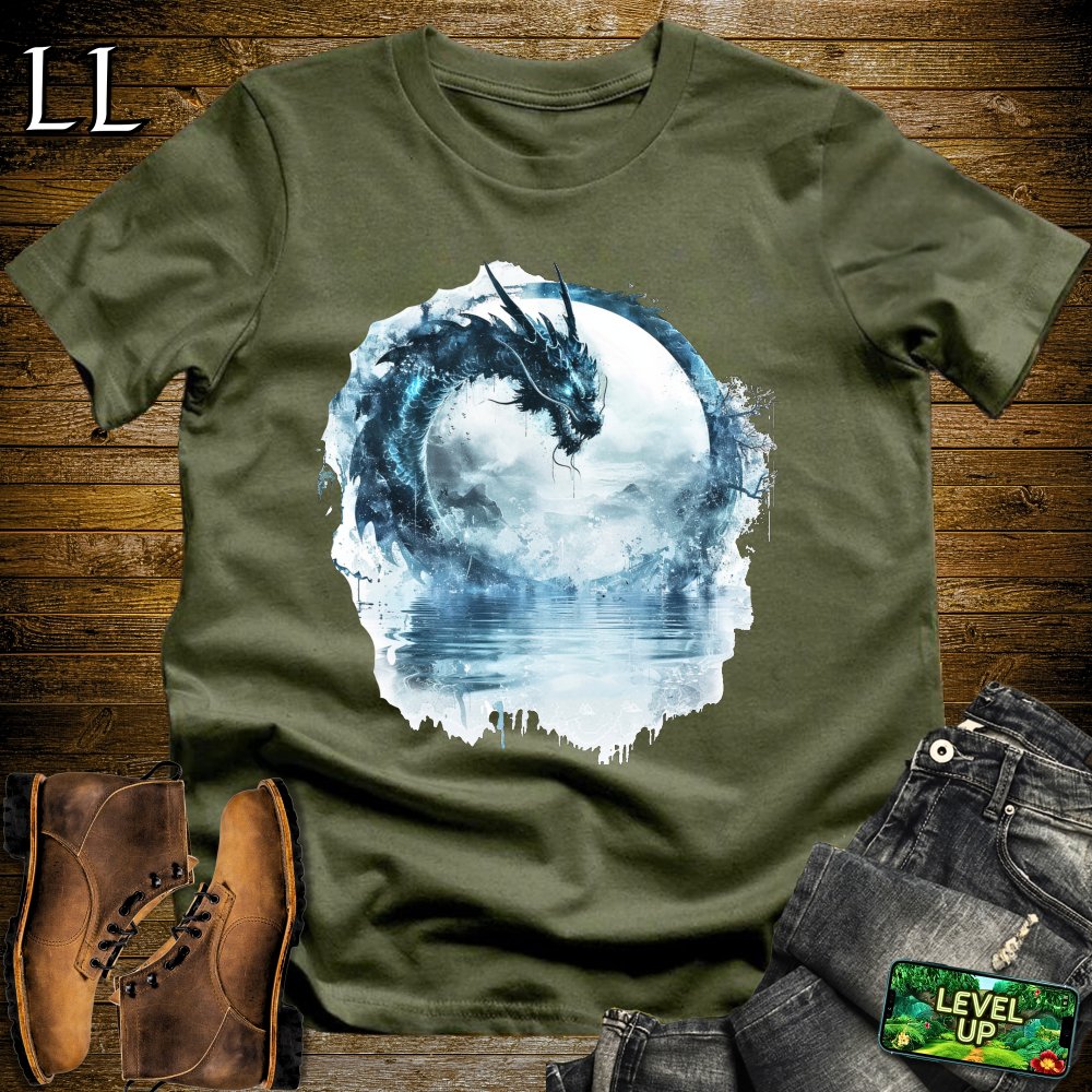 Water Dragon Softstyle Tee - Military Green - LegacyLayers