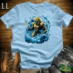 Water Gorilla Softstyle Tee Light Blue | Funny Water Sports Tee