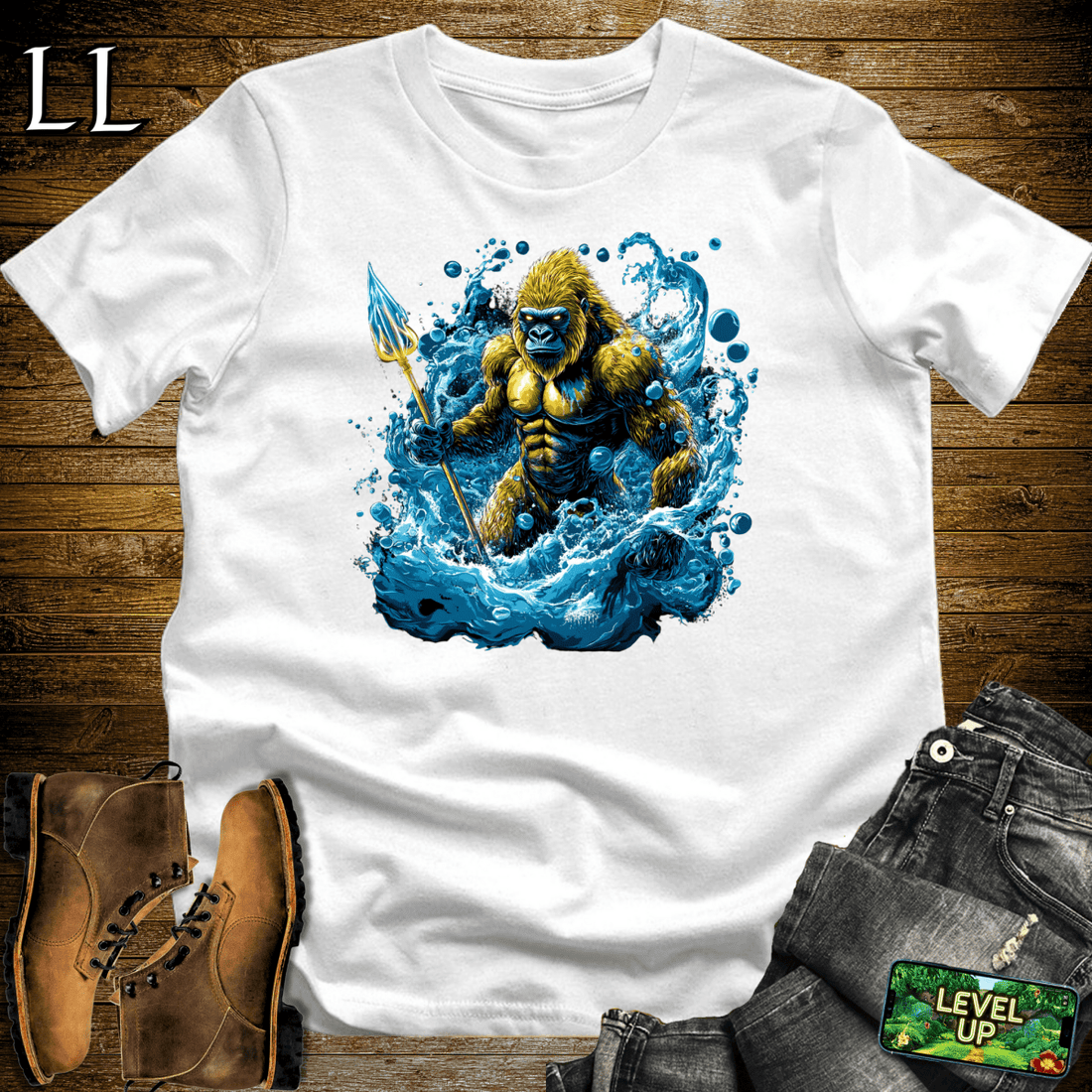 Water Gorilla Softstyle Tee White | Funny Water Sports Tee
